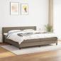 Preview: ARDEBO.de - Boxspringbett mit Matratze Taupe 200x200 cm Stoff