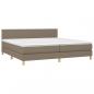 Preview: Boxspringbett mit Matratze Taupe 200x200 cm Stoff