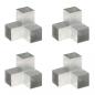 Preview: ARDEBO.de - Pfostenverbinder 4 Stk. Y-Form Verzinktes Metall 101 x 101 mm