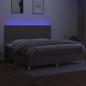 Preview: Boxspringbett mit Matratze & LED Taupe 200x200 cm Stoff