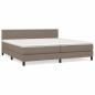 Preview: Boxspringbett mit Matratze Taupe 200x200 cm Stoff