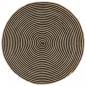 Preview: ARDEBO.de - Teppich Handgefertigt Jute mit Spiralen-Design Schwarz 90 cm