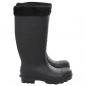 Preview: Gummistiefel mit Herausnehmbarem Innenfutter Schwarz Gr. 38 PVC