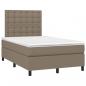 Preview: Boxspringbett mit Matratze Taupe 120x190 cm Stoff