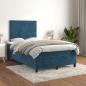 Preview: Boxspringbett mit Matratze Dunkelblau 120x190 cm Samt