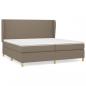 Preview: ARDEBO.de - Boxspringbett mit Matratze Taupe 200x200 cm Stoff