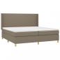 Preview: Boxspringbett mit Matratze Taupe 200x200 cm Stoff