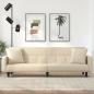 Preview: ARDEBO.de - Schlafsofa mit Kissen Creme Stoff