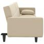 Preview: Schlafsofa mit Kissen Creme Stoff