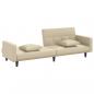 Preview: Schlafsofa mit Kissen Creme Stoff