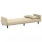 Preview: Schlafsofa mit Kissen Creme Stoff