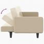 Preview: Schlafsofa mit Kissen Creme Stoff