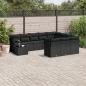 Preview: ARDEBO.de - 11-tlg. Garten-Sofagarnitur mit Kissen Schwarz Poly Rattan