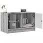 Preview: TV-Schrank mit Glastüren Grau Sonoma 68x37x42 cm