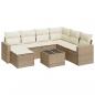 Preview: 8-tlg. Garten-Sofagarnitur mit Kissen Beige Poly Rattan