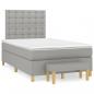 Preview: Boxspringbett mit Matratze Hellgrau 120x190 cm Stoff