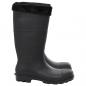 Preview: Gummistiefel mit Herausnehmbarem Innenfutter Schwarz Gr. 44 PVC