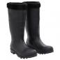 Preview: ARDEBO.de - Gummistiefel mit Herausnehmbarem Innenfutter Schwarz Gr. 42 PVC