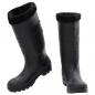 Preview: Gummistiefel mit Herausnehmbarem Innenfutter Schwarz Gr. 42 PVC