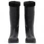 Preview: Gummistiefel mit Herausnehmbarem Innenfutter Schwarz Gr. 42 PVC