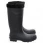 Preview: Gummistiefel mit Herausnehmbarem Innenfutter Schwarz Gr. 42 PVC