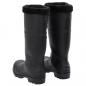 Preview: Gummistiefel mit Herausnehmbarem Innenfutter Schwarz Gr. 42 PVC