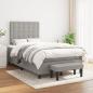 Preview: Boxspringbett mit Matratze Hellgrau 120x190 cm Stoff