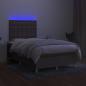 Preview: Boxspringbett mit Matratze & LED Taupe 120x190 cm Stoff