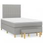 Preview: Boxspringbett mit Matratze Hellgrau 120x190 cm Stoff