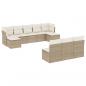 Preview: 10-tlg. Garten-Sofagarnitur mit Kissen Beige Poly Rattan