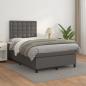 Preview: Boxspringbett mit Matratze Grau 120x190 cm Kunstleder