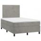 Preview: Boxspringbett mit Matratze Hellgrau 120x190 cm Samt