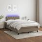 Preview: Boxspringbett mit Matratze & LED Taupe 120x190 cm Stoff