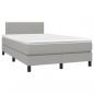 Preview: Boxspringbett mit Matratze Hellgrau 120x190 cm Stoff