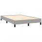 Preview: Boxspringbett mit Matratze Hellgrau 120x190 cm Stoff