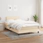 Preview: Boxspringbett mit Matratze Creme 120x190 cm Stoff