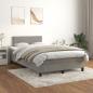 Preview: Boxspringbett mit Matratze Hellgrau 120x190 cm Samt