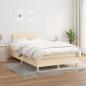 Preview: Boxspringbett mit Matratze Creme 120x190 cm Stoff