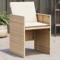 Preview: ARDEBO.de - Gartenstühle mit Kissen 4 Stk. Beige Poly Rattan