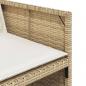 Preview: Gartenstühle mit Kissen 4 Stk. Beige Poly Rattan