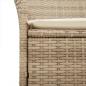 Preview: Gartenstühle mit Kissen 2 Stk. Beige Poly Rattan Massivholz