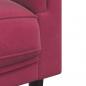 Preview: Sofa mit Kissen 3-Sitzer Weinrot Samt