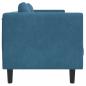 Preview: Sofa mit Kissen 3-Sitzer Blau Samt