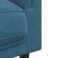 Preview: Sofa mit Kissen 3-Sitzer Blau Samt