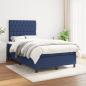 Preview: Boxspringbett mit Matratze Blau 120x190 cm Stoff