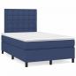 Preview: ARDEBO.de - Boxspringbett mit Matratze Blau 120x190 cm Stoff