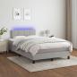 Preview: Boxspringbett mit Matratze & LED Hellgrau 120x190 cm Stoff