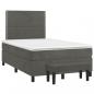 Preview: Boxspringbett mit Matratze Dunkelgrau 120x190 cm Samt