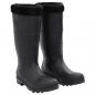 Preview: ARDEBO.de - Gummistiefel mit Herausnehmbarem Innenfutter Schwarz Gr. 41 PVC