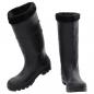 Preview: Gummistiefel mit Herausnehmbarem Innenfutter Schwarz Gr. 41 PVC